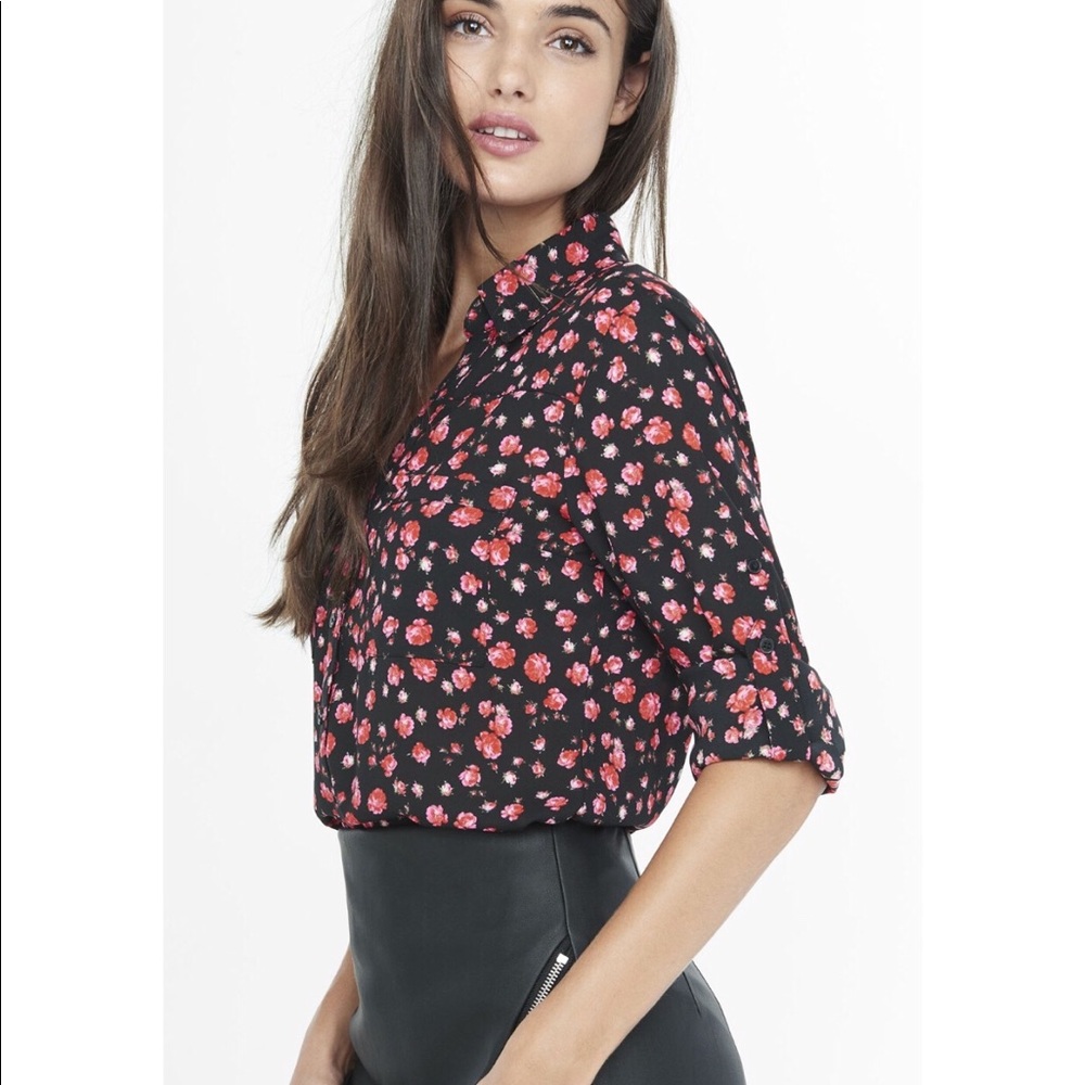 **reserved*** express portofino shirts palm & rose